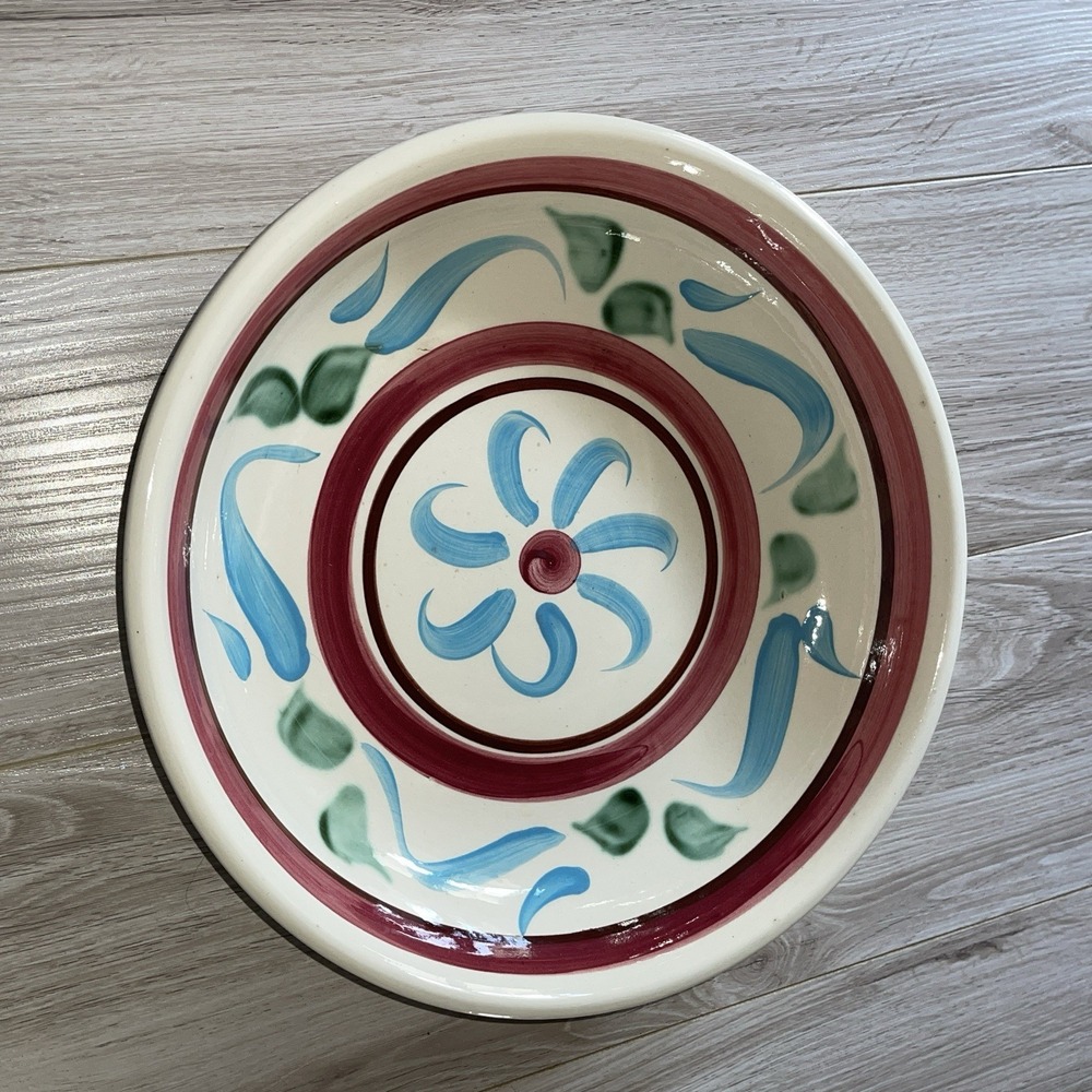 Vintage Rustic Ware Bowl R.R.P, Co Roseville Ohio Pottery Large Bowl Large 14"